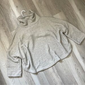 Free People Gray Cowl Neck Sweater